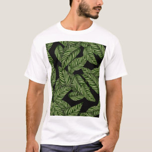 Tropical Leaves Pattern T-Shirt