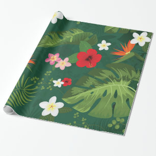 Tropical Leaves Pattern Wrapping Paper