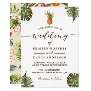 Hawaiian Wedding Invitations Zazzle Com Au