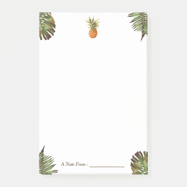 Tropical Leaves Pineapple Stylish Multi Purposes Post-it Notes (Front)