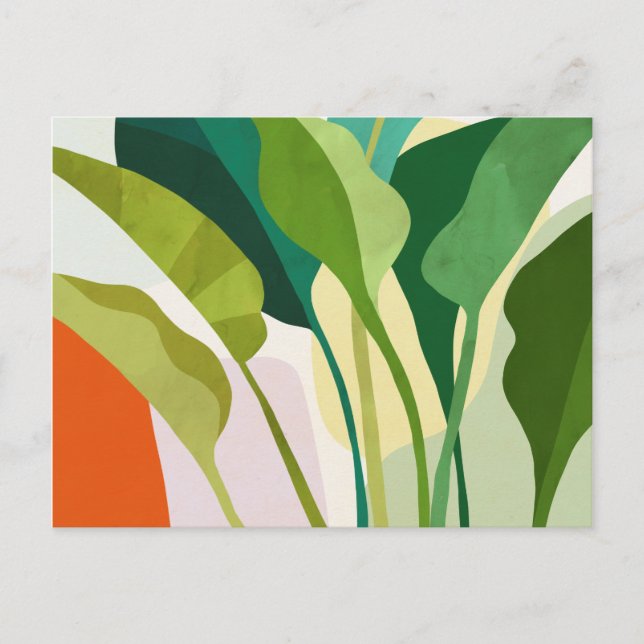 Tropical Leaves Postcard (Front)
