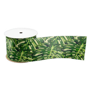 Tropical Leaves Ribbon Gift Satin Ribbon