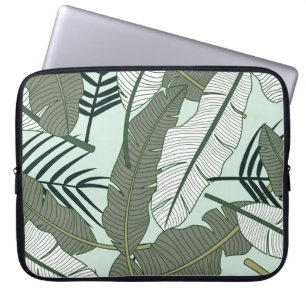 Tropical Leaves: Seamless Nature Pattern. Laptop Sleeve
