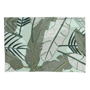 Tropical Leaves: Seamless Nature Pattern. Pillowcase