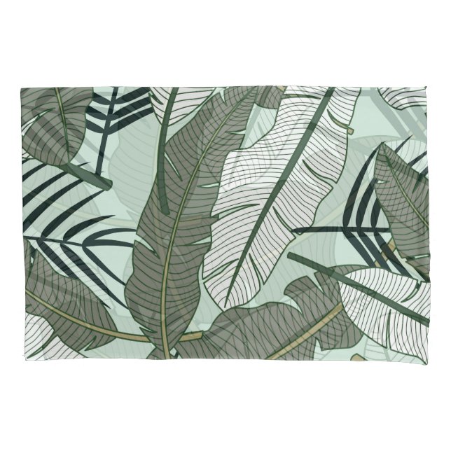 Tropical Leaves: Seamless Nature Pattern. Pillowcase (Front)