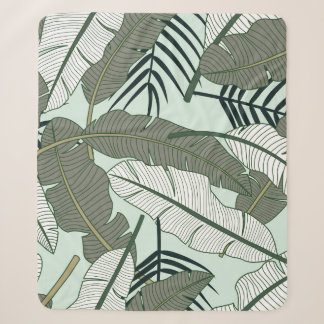 Tropical Leaves: Seamless Nature Pattern. Sherpa Blanket