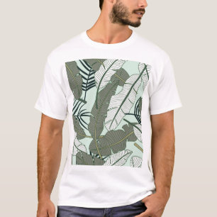 Tropical Leaves: Seamless Nature Pattern. T-Shirt