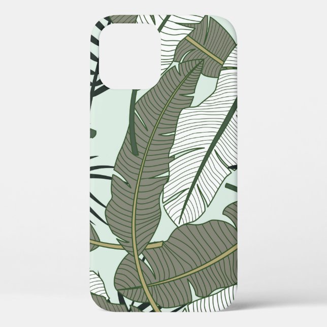 Tropical leaves seamless pattern  Case-Mate iPhone case (Back)