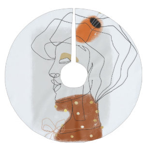 Tropical Leaves, Seamless Pattern Design. Brushed Polyester Tree Skirt