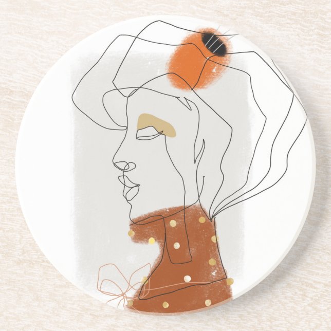 Tropical Leaves, Seamless Pattern Design. Coaster (Front)