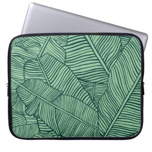 Tropical leaves. Seamless texture with banana leaf Laptop Sleeve