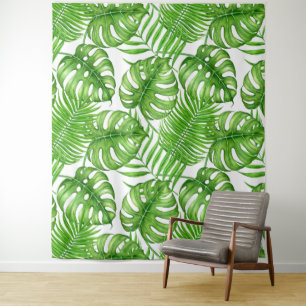Tropical leaves tapestry
