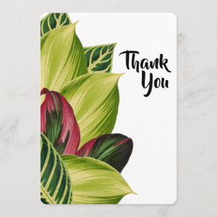Tropical Leaves Thank You card
