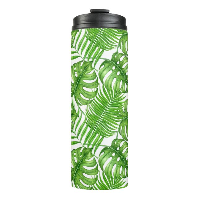 Tropical leaves thermal tumbler (Front)
