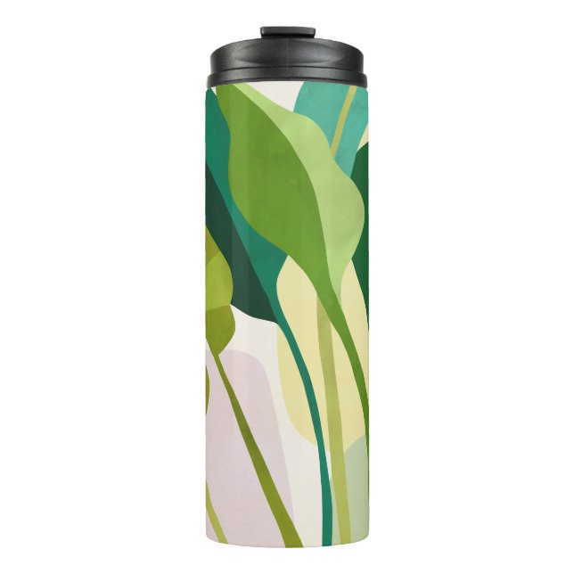 Tropical Leaves Thermal Tumbler (Front)