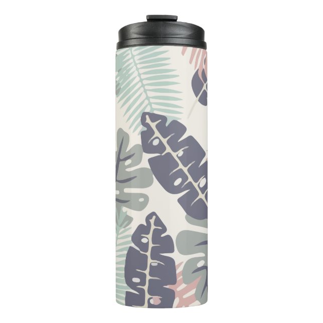 Tropical Leaves Thermal Tumbler (Front)
