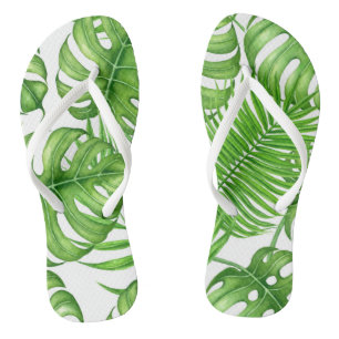 Tropical leaves thongs