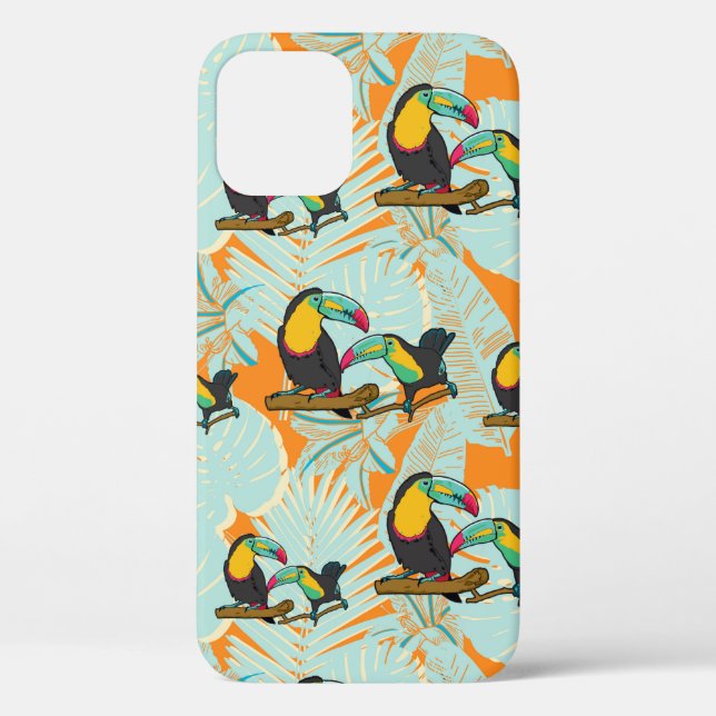 Tropical leaves toucan seamless Pattern Case-Mate iPhone Case (Back)