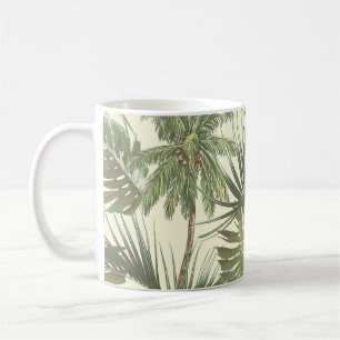 Tropical Leaves Vintage Palms Wallpaper Coffee Mug