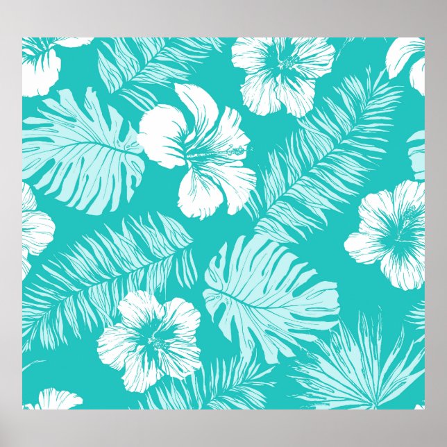 Tropical Leaves: Vintage Plant Pattern Poster (Front)