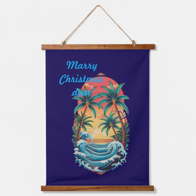 Tropical Legacy: Monterey Inked Paradise" Hanging Tapestry (Front)