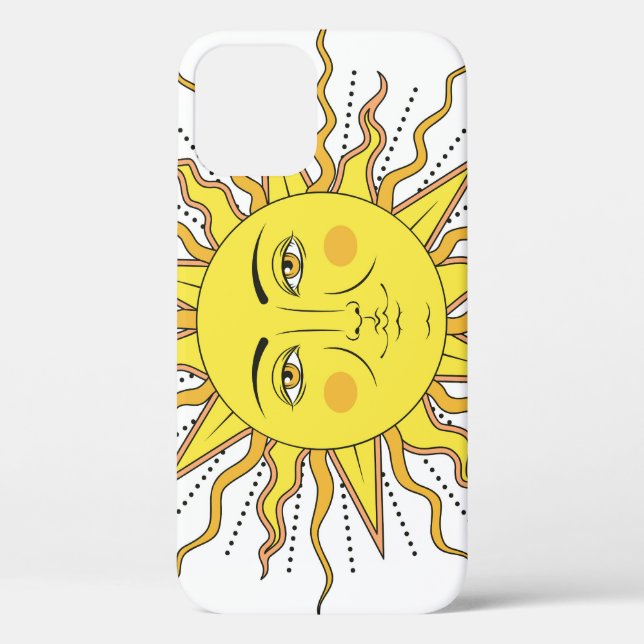 Tropical Lemon Fruits, Sun Face. Case-Mate iPhone Case (Back)