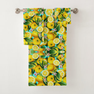 TROPICAL LEMONS TOWEL SET