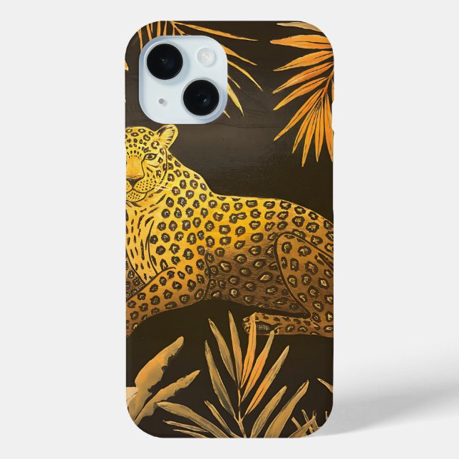 Tropical Leopard Jungle Pattern Safari Adventure Case-Mate iPhone Case (Back)