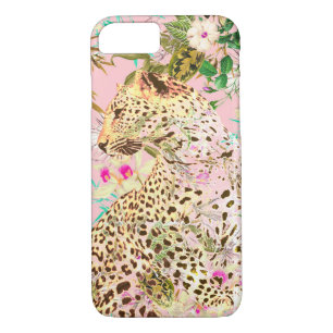 Tropical leopard print floral Hawaiian pattern iPhone 8/7 Case