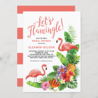 Tropical Let's Flamingle Floral Bridal Brunch