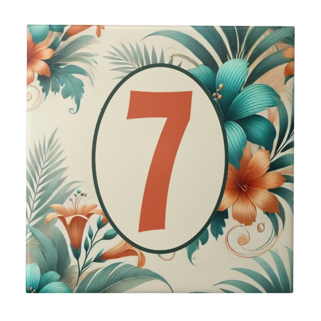 Tropical Light Customisable Ceramic Tile (Front)