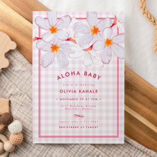 Tropical Light Purple Floral Aloha Baby Shower
