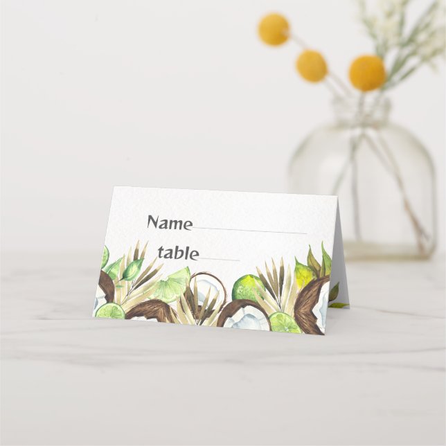 Tropical Lime & Coconut Place Card (Front)