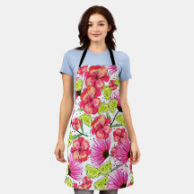 Tropical Lime Floral Apron