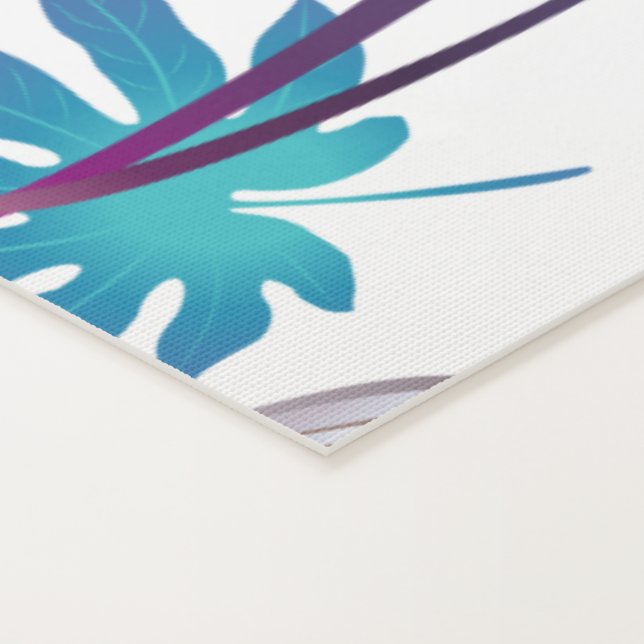 Tropical Long Tail Hummingbirds Yoga Mat (Detail)