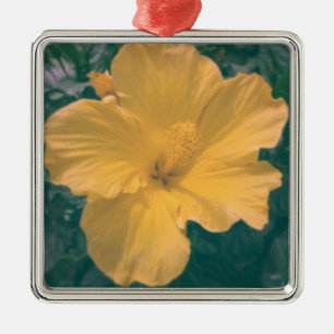 Tropical Looking Flower Metal Ornament