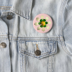 Tropical Lotus Flower Floral Spring Summer Garden 6 Cm Round Badge