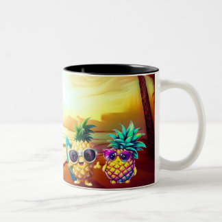 TROPICAL LOVE AT DAWN Two-Tone COFFEE MUG