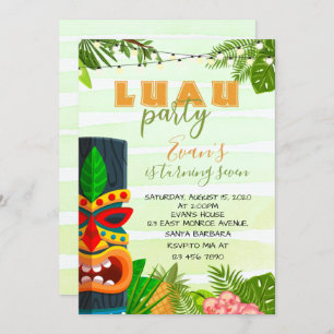 Tropical Luau Birthday Invitation