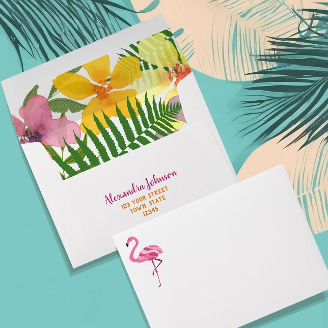 Tropical Luau Flowers Envelope (Creator Uploaded)