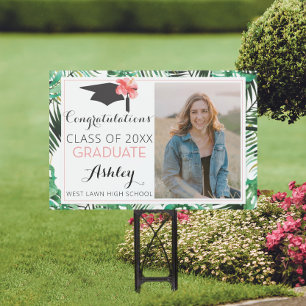 Tropical Luau Graduation Yard Sign