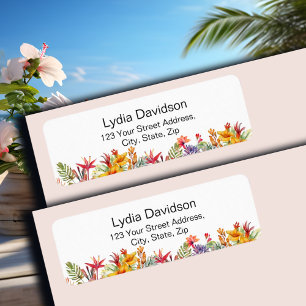 Tropical Luau Hawaiian Return Address Return Address Label