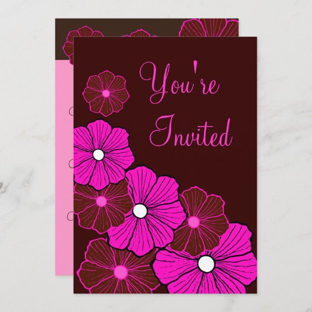 Tropical Luau Hawaiian Summer Party Invitations (Front/Back)