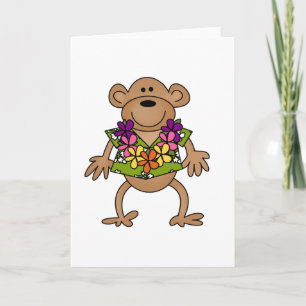 Tropical Luau Monkey Card