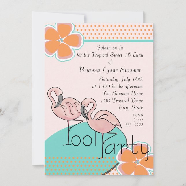 Tropical Luau Party Invitation (Front)