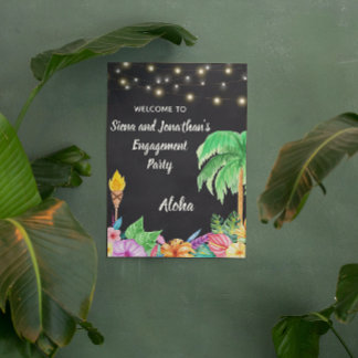 Tropical Luau Party Welcome Sign Poster