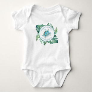 Tropical Luau Sea Turtle Baby Romper Bodysuit