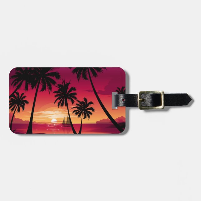 Tropical Luggage Tag (Front Horizontal)
