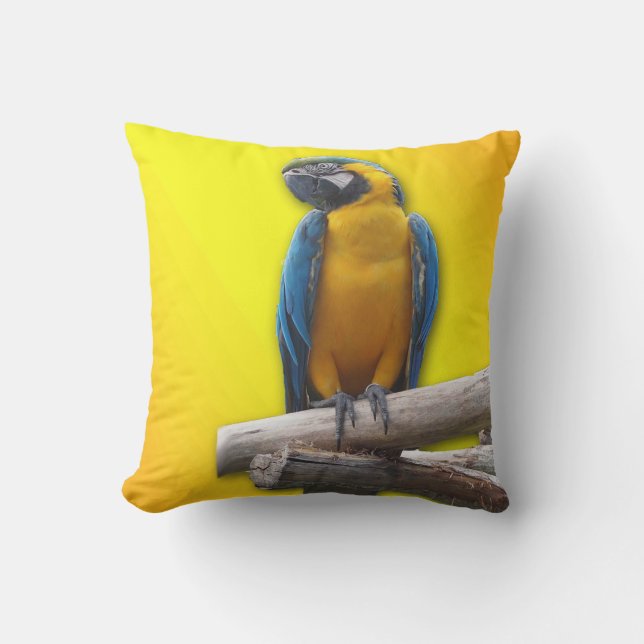 Tropical Macaw Cushion (Front)