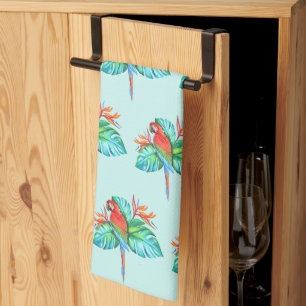 Tropical Macaw Parrot Kitchen Towel